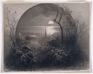Vista desde el Cementerio Greenwood, Brooklyn, 1881 de Rudolf Cronau
